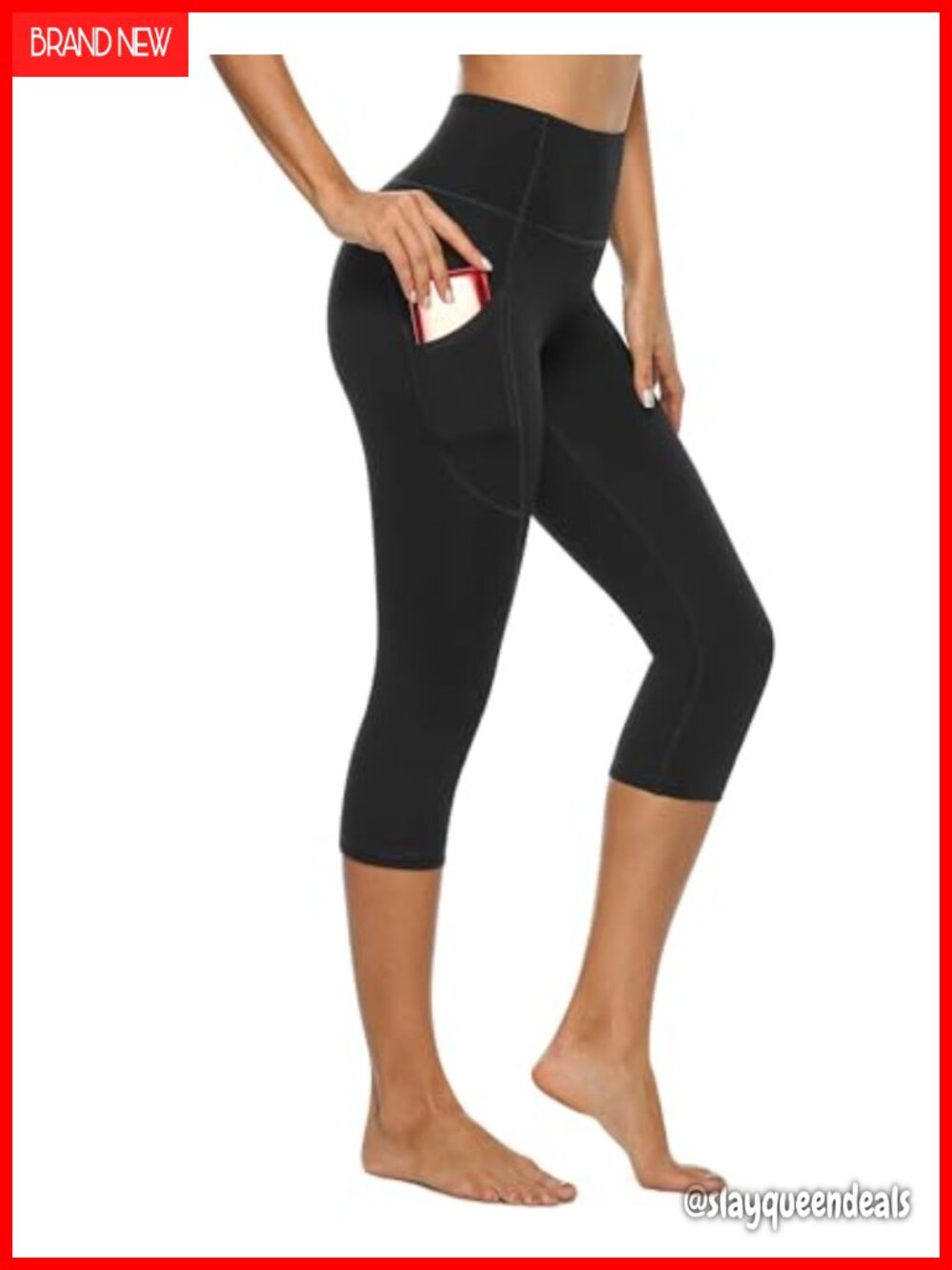 Capri Leggings High Waisted Yoga Pants with Pockets